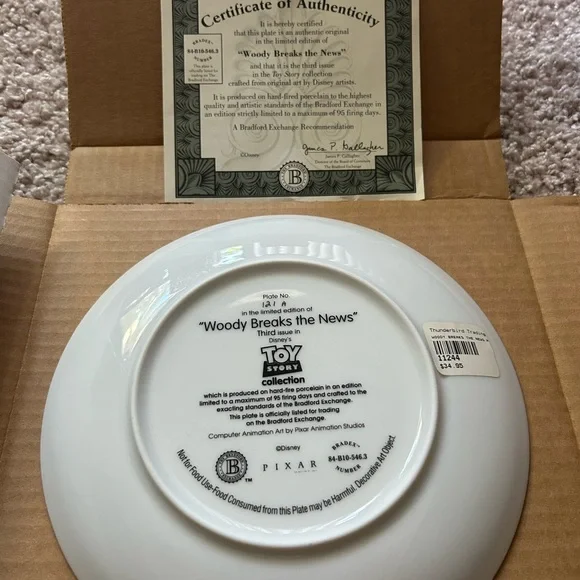 1996 Toy Story Bradford Exchange Collectors Plates - Picture 12 of 13